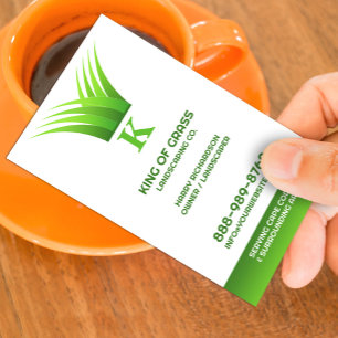 Visita Logotipo de hierba de cuidado de hierba Tarjeta de