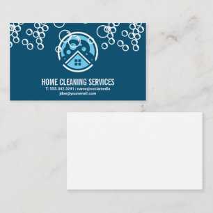 Visita Logotipo de limpieza de casas   Tarjeta de present