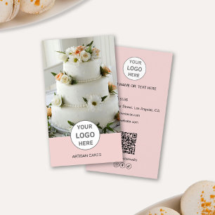 Visita Logotipo de panadería de pasteles Foto Tarjeta de
