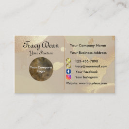 Visita Logotipo de Personalizado Gold Watercolor Tarjeta 
