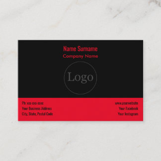 Visita logotipo de personalizado moderno y tarjeta de vis