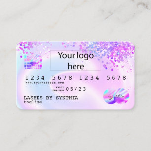 Visita Logotipo de tarjeta de crédito moderna Holograph P