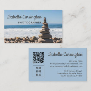 Visita Logotipo del fotógrafo Foto Código QR Tarjeta de p