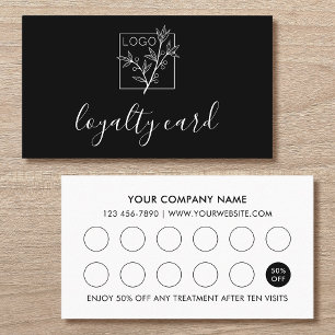 Visita Logotipo empresarial moderno de tarjeta de fidelid