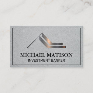 Visita Logotipo metálico   Tarjeta de presentación de la 