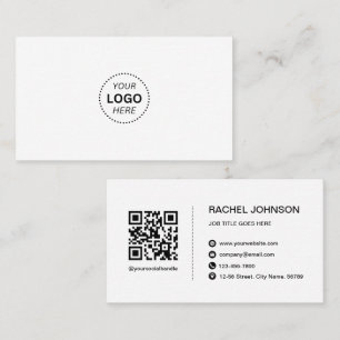 Visita Logotipo profesional Código QR Tarjeta de presenta