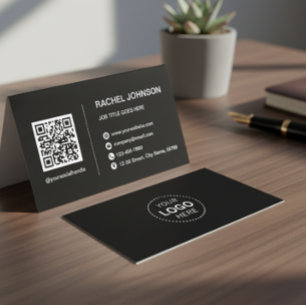 Visita Logotipo profesional Código QR Tarjeta de presenta