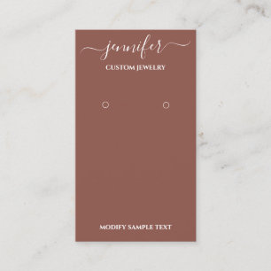 Visita Logotipo Rosa marrón de la tarjeta de joyería he
