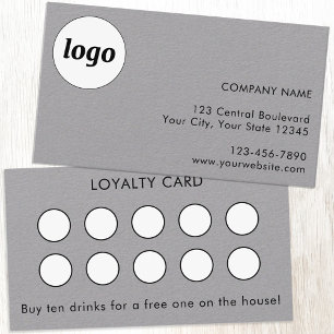 Visita Logotipo simple y tarjeta de fidelidad del cliente