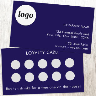 Visita Logotipo simple y tarjeta de fidelidad del cliente