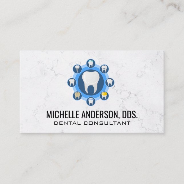 Visita Logotipos de Dientes Tarjeta de Presentación (Anverso)