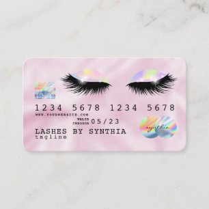Visita Los ojos de la tarjeta de crédito rosa Holograph U
