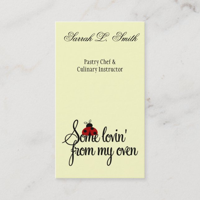 Visita Lovin' de mi tarjeta de presentación (Anverso)