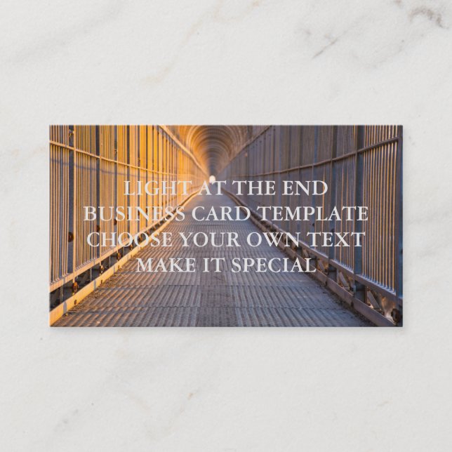 VISITA LUZ AL FINAL DE LA PLANTILLA DE TARJETA DE NEGOCIO (Anverso)