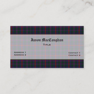 Visita MacCaughan Tartan Plaid Personalizado tarjeta de v