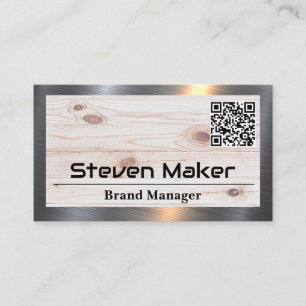 Visita Madera   Recorte Metalizado   Tarjeta de presentac