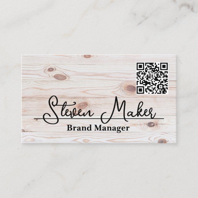 Visita Madera | Tarjeta de presentación QR Code (Anverso)