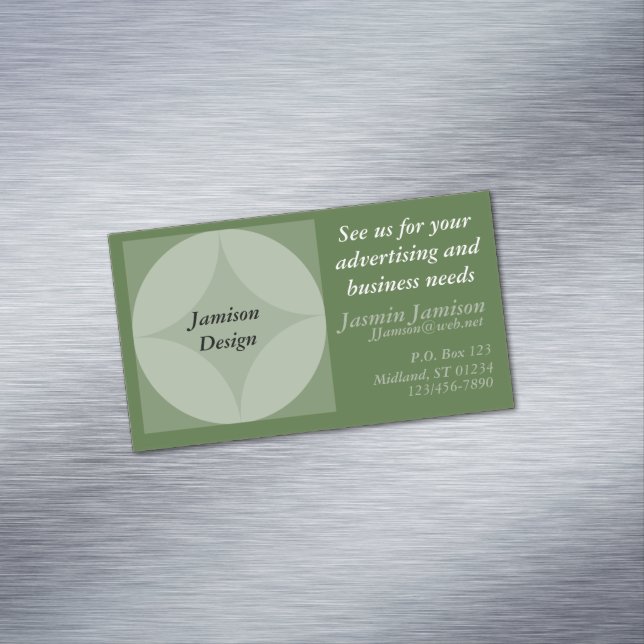 Visita Magnética Bus. Tarjeta (mag) - Círculos y gráfico de diamant (In Situ)