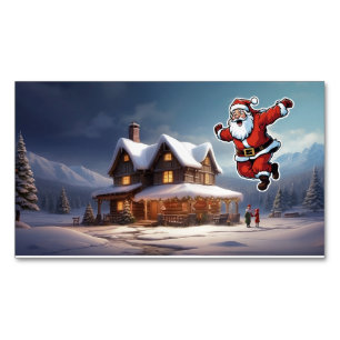 Visita Magnética es feliz diseño de navidad y tarjeta