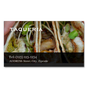 Visita Magnética servicios de taquería tarjeta de presentación edit