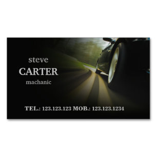 Visita Magnética Tarjeta automotriz de la rueda del negro del coche