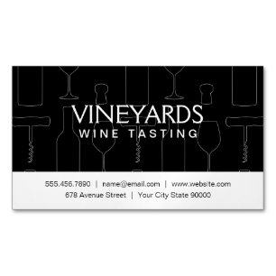 Visita Magnética Tarjeta de negocios de juego de vino