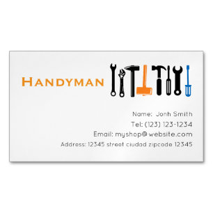 Visita Magnética tarjeta de negocios editable de handiman services