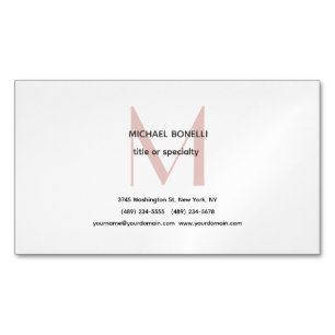 Visita Magnética Tarjeta de perfil monogramada profesional Minimali