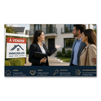 Visita Magnética Tarjeta de presentación de agente inmobiliario pro