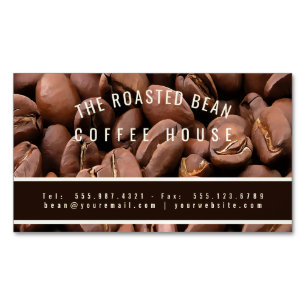 Visita Magnética Tarjeta de presentación de granos de café tostados