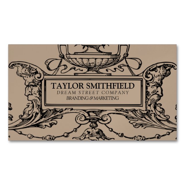 Visita Magnética Tarjeta de presentación de línea fina de época (Anverso)