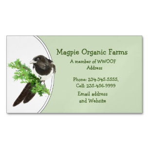 Visita Magnética Tarjeta de presentación de personalizado Magpie Or