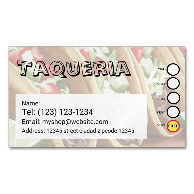 Visita Magnética tarjeta de presentación editable de servicios de T (Anverso)