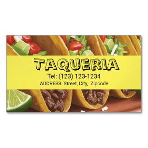 Visita Magnética tarjeta de presentación editable de servicios de T