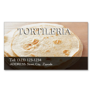 Visita Magnética tarjeta de presentación editable tortillería