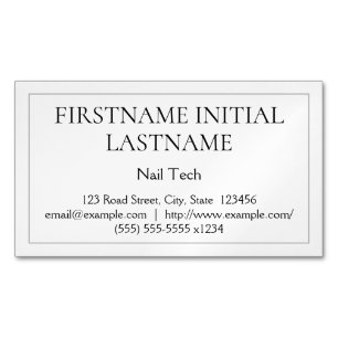 Visita Magnética Tarjeta de presentación Nail Tech Magnetic