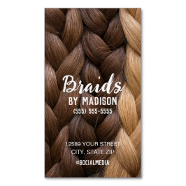 Visita Magnética Tarjeta de presentación para trenzado de pelo