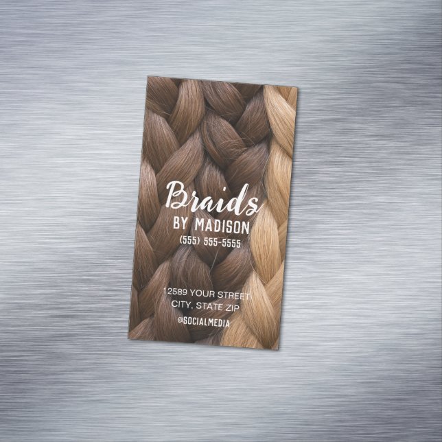 Visita Magnética Tarjeta de presentación para trenzado de pelo (In Situ)