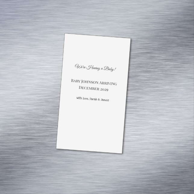Visita Magnética Tarjeta de revelación de bebé personalizado (In Situ)