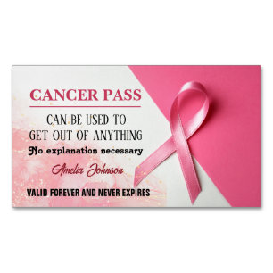Visita Magnética Tarjeta divertida de apoyo contra el cáncer de mam