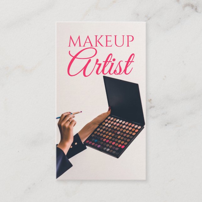 Visita Makeup Artist Beauty Salon Tarjeta de presentación (Anverso)