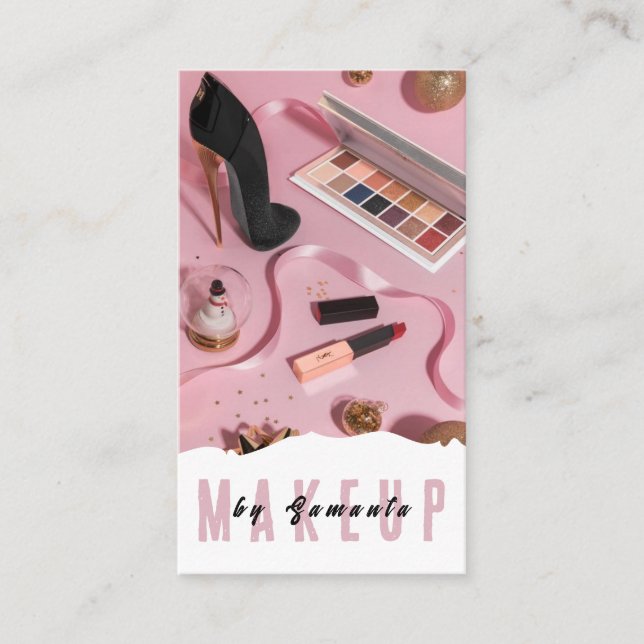 Visita Makeup PMU Microblading Henna Salon Tarjeta de Neg (Anverso)