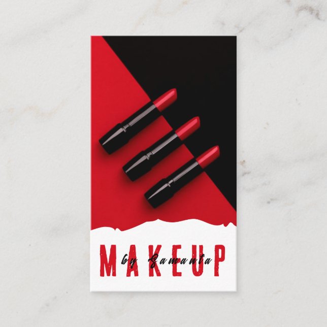 Visita Makeup PMU Microblading Henna Salon Tarjeta de Neg (Anverso)