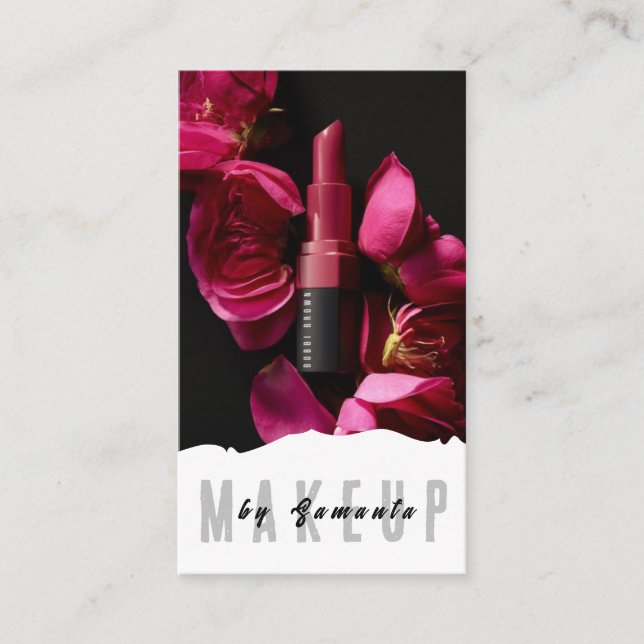 Visita Makeup PMU Microblading Henna Salon Tarjeta de Neg (Anverso)