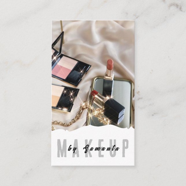 Visita Makeup PMU Microblading Henna Salon Tarjeta de Neg (Anverso)