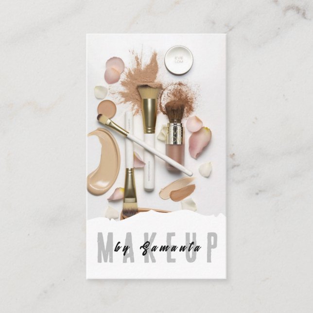 Visita Makeup PMU Microblading Henna Salon Tarjeta de Neg (Anverso)