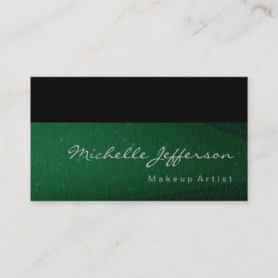 Visita Makup Artist Green Black Standard tarjeta de visit