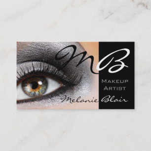 Visita Makup Artist Silver Smokey Eye Tarjeta de presenta