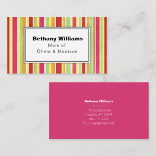 Visita Mamá Playdate Tarjeta de llamadas de banda verde r