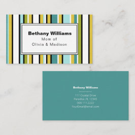 Visita Mamá Playdate Tarjeta de llamadas simple de banda 